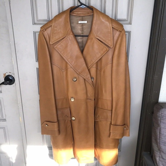 Stanley BlackerSzXL Designed Leather Coat Belt Made In Spain Double Breasted - Picture 13 of 14